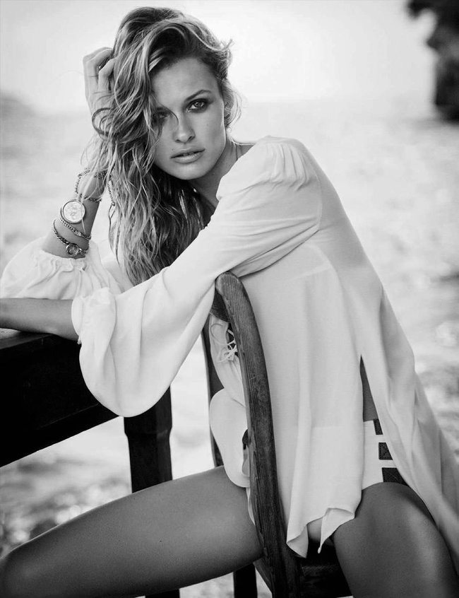 Полуобнажённая Эдита Вилкевичуте и чёрно-белые фото для «Vogue Germany» (июль 2016): edita-vilkeviciute-15_Starbeat.ru